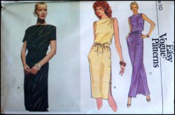 7610 EZ VOGUE SS / SLEEVELESS PULLOVER DRESS LENGTHS, BELT PATTERN 14,  10